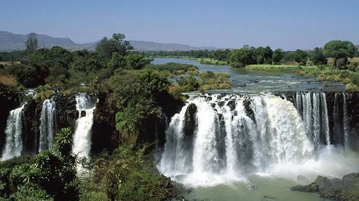 Blue Nile Falls, known as Tis Issat or Smoking Water, near Bahir Dar Ethiopia