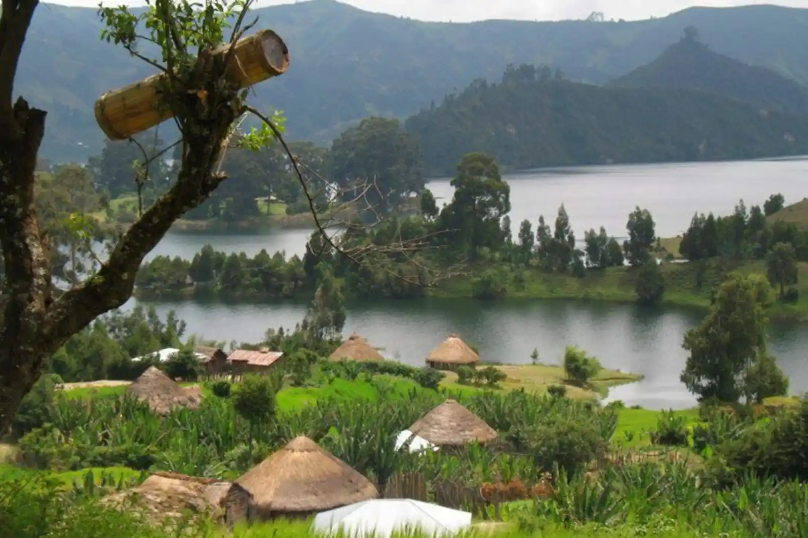 Wonchi Crater Lake island monastery and St. Kirkos Church, Oromia Ethiopia