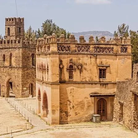 Fasil Ghebbi Royal Enclosure medieval castles in Gondar, Ethiopia