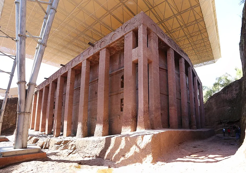Bete Medhane Alem the largest monolithic church in Lalibela