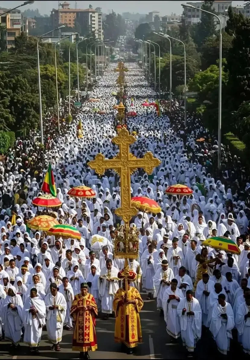 Timkat Epiphany celebration at Fasilides Bath, Gondar Ethiopia